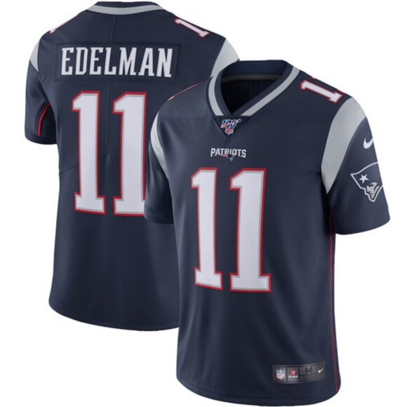 Mens Youths Kids Womens Julian Edelman Navy Vapor Stitched Jersey